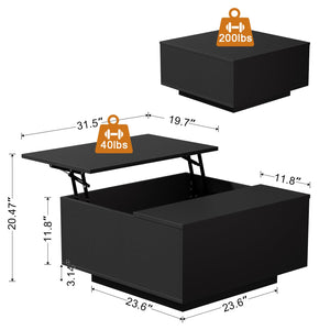 Lift Top Coffee Table with Hidden Storage
