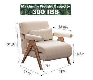 Convertible Sleeper Chair Sofa Bed – 3-in-1 Adjustable Backrest