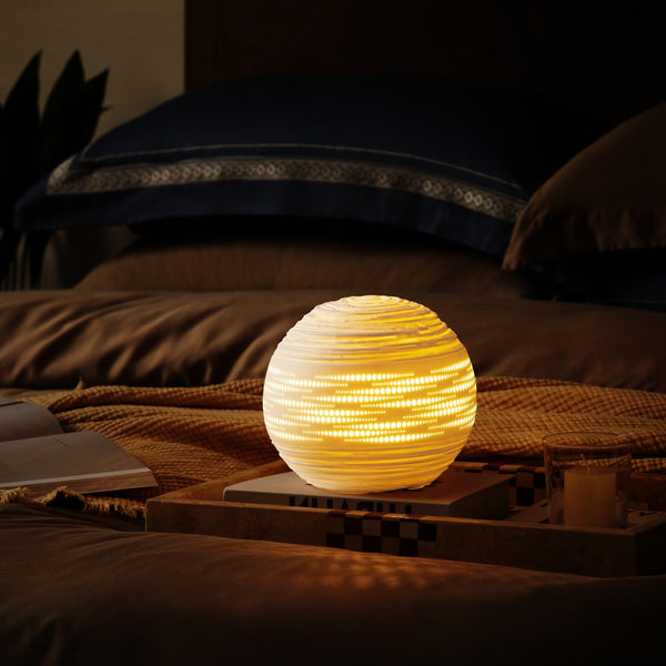 Ceramic Table Lamp – Dimmable, Warm Ambient Light, E12 Bulb Included