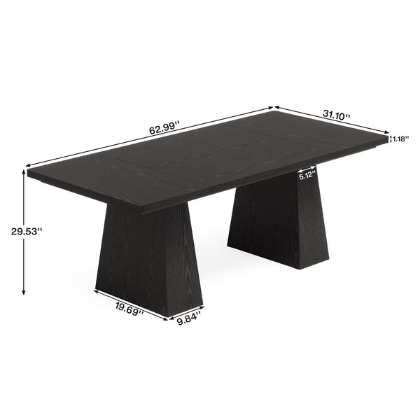 63-Inch Executive Desk with Double Pedestal