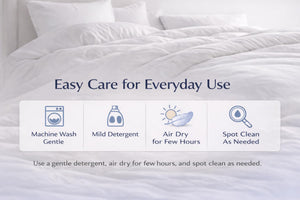 Lightweight White Down Comforter 550 Fill Power