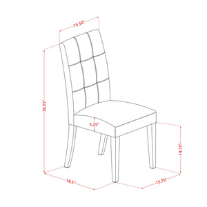 9-Piece Dining Table Set with Removable Leaf and 8 Parson Chairs