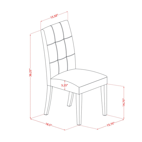 9-Piece Dining Table Set with Removable Leaf and 8 Parson Chairs