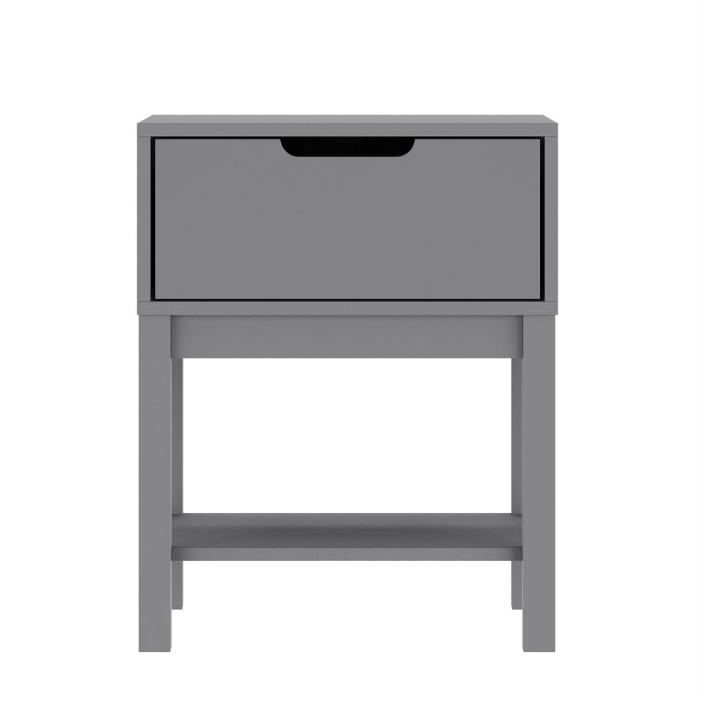 Kids Wood Nightstand with Drawer and Open Shelf
