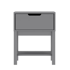 Kids Wood Nightstand with Drawer and Open Shelf
