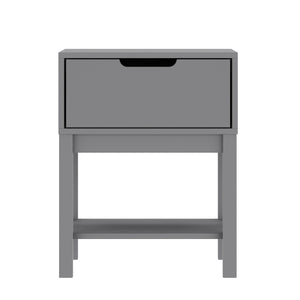 Kids Wood Nightstand with Drawer and Open Shelf