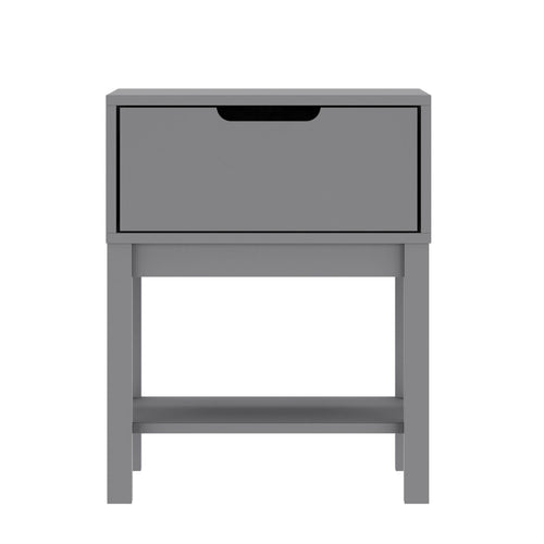 Kids Wood Nightstand with Drawer and Open Shelf