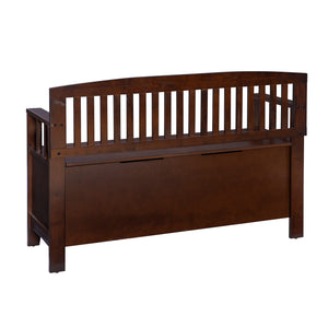 Mission-Style Storage Bench with Lift-Top Seat