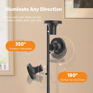 36W LED Tree Floor Lamp with Remote & Touch Control