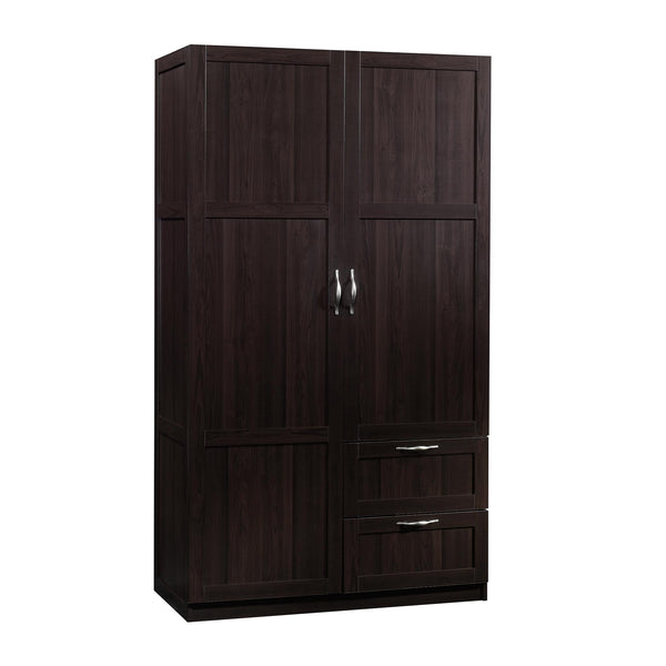 Wardrobe Storage Cabinet with Drawers and Hanging Rail