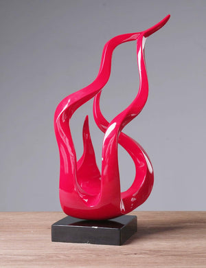 Abstract Holy Flame Figurine Statue — Resin Art Decor, 16.5 Inch