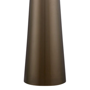 Mid-Century Modern Table Lamps Set of 2 – Dark Gold Glass, Off-White Shade, 36" Tall