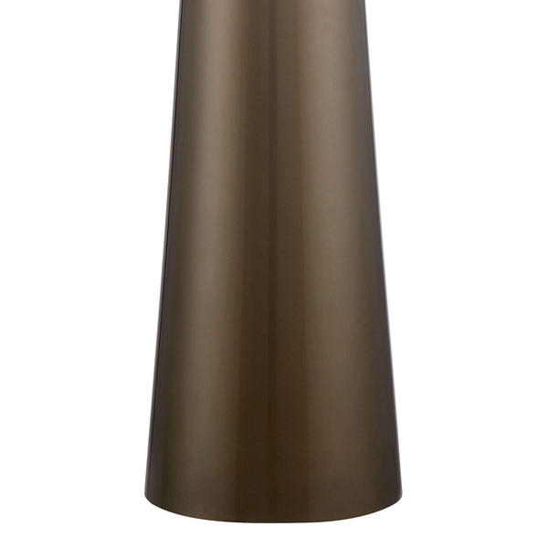 Mid-Century Modern Table Lamps Set of 2 – Dark Gold Glass, Off-White Shade, 36" Tall