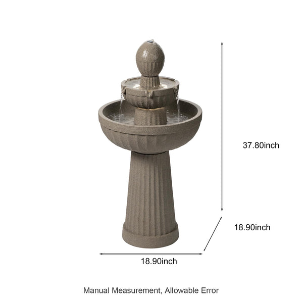 Outdoor LED Water Fountain with Cascading Waterfall