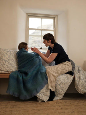 Mohair Wool Throw Blanket – Wild Atlantic Way Blue