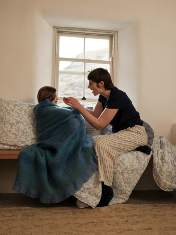 Mohair Wool Throw Blanket – Wild Atlantic Way Blue