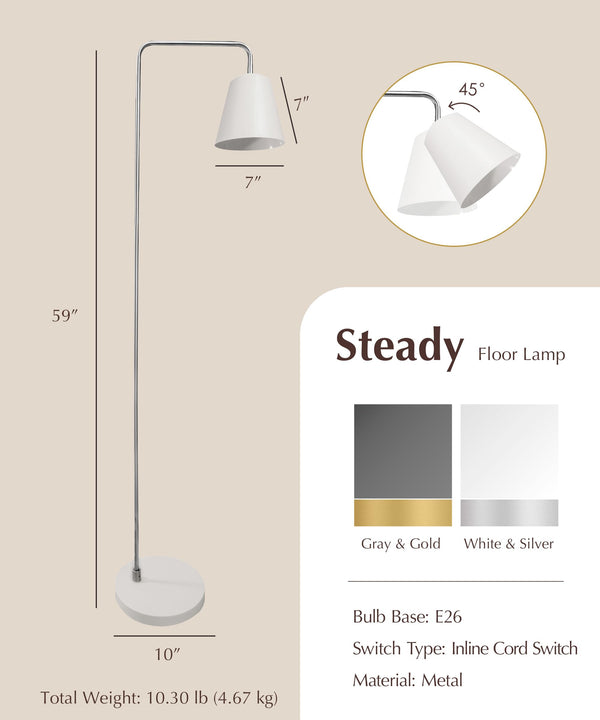 Adjustable Floor Lamp with Foot Switch