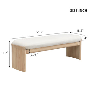 Fabric Upholstered Ottoman Bench
