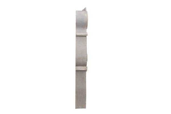 Distressed Grey Wood Grandfather Wall Clock