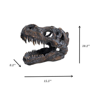 T-Rex Skull Wall Decor – Resin Dinosaur Head Trophy