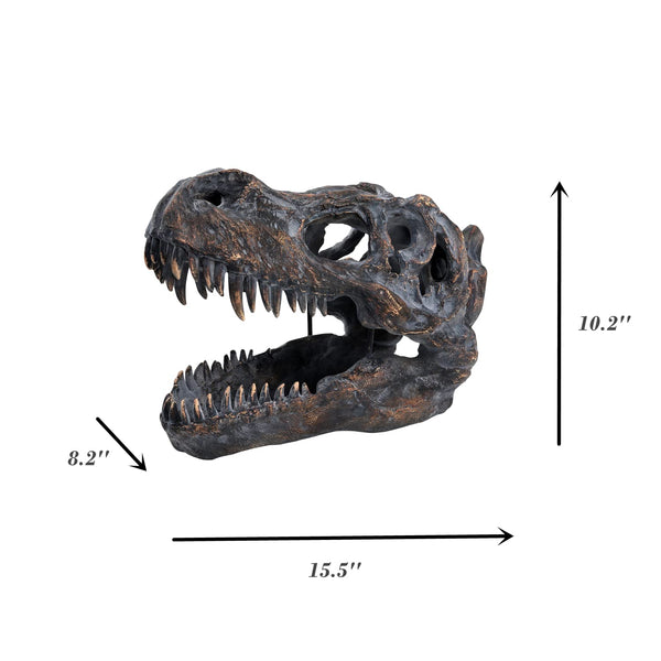 T-Rex Skull Wall Decor – Resin Dinosaur Head Trophy
