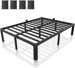 Metal Platform Bed Frame with Storage — Twin, Full, Queen, King