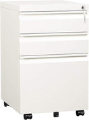 3-Drawer Mobile File Cabinet with Lock