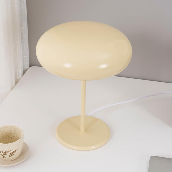 Ayla Globe Table Lamp — Dimmable LED, Metal Dome Shade