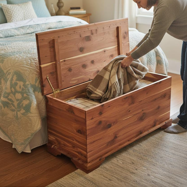 Aromatic Red Cedar Wood Blanket & Linen Storage Chest