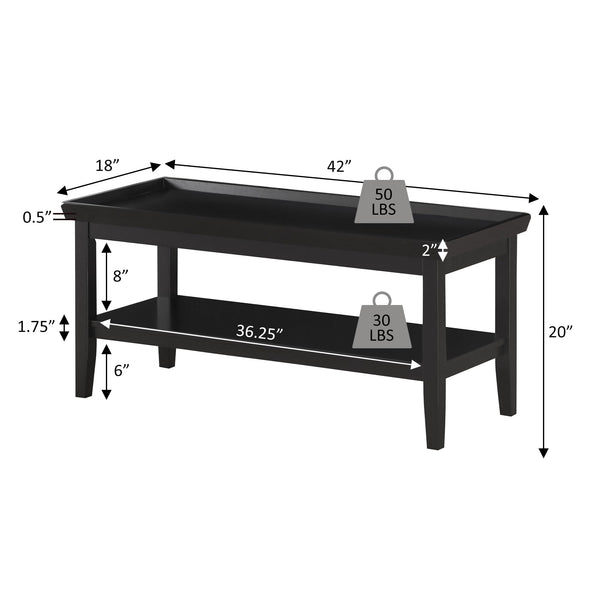 Coffee Table with Storage Shelf