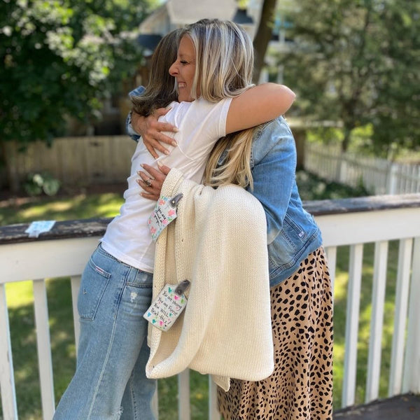 Personalized Hug Blanket with Writeable Tags — 100% Cotton Throw