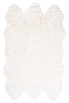 Genuine Sheepskin Shag Area Rug 5' x 8' – Natural & White