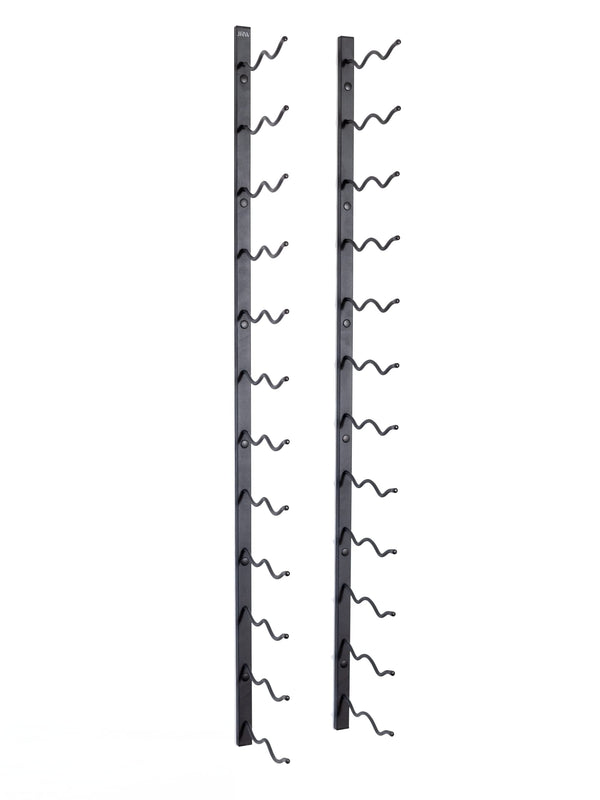 Wall Mounted Metal Wine Rack – 12 or 36 Bottle, Matte Black