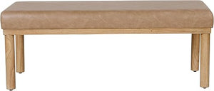 Upholstered Accent Bench with Wood Legs