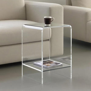 Clear Acrylic End Table & Nightstand – 2 or 3 Tier