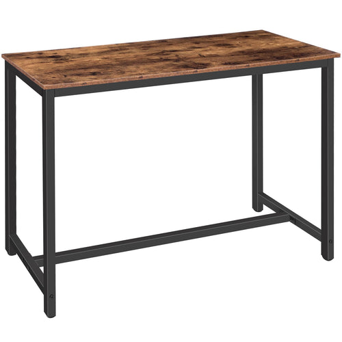 Industrial Bar Height Dining Table with Metal Frame