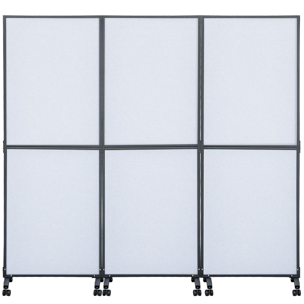 3-Panel Acoustic Office Partition Room Divider 72"W x 66"H