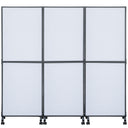 3-Panel Acoustic Office Partition Room Divider 72"W x 66"H