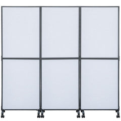 3-Panel Acoustic Office Partition Room Divider 72"W x 66"H