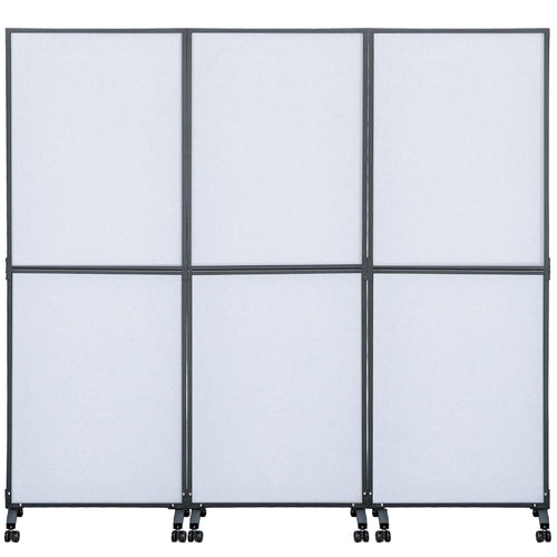 3-Panel Acoustic Office Partition Room Divider 72"W x 66"H