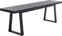 60-Inch Industrial Wooden Dining Bench with Metal Legs