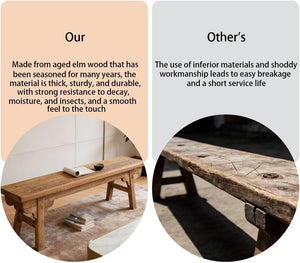 Rustic Narrow Wooden Indoor Bench