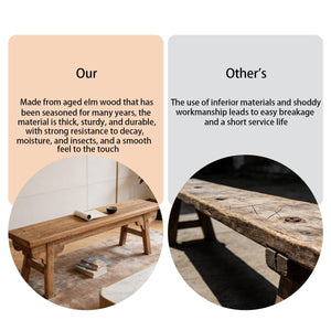 Rustic Narrow Wooden Indoor Bench