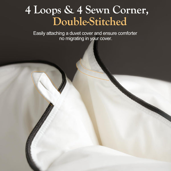 Down Fiber Comforter with Baffle Box Quilting