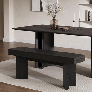47" Farmhouse Wooden Dining Bench