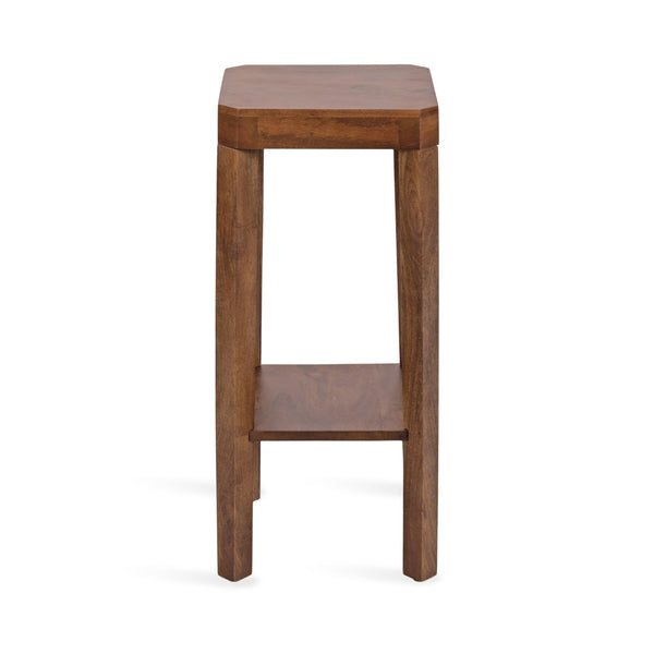Two-Tier Square Wood Accent Table
