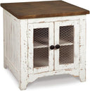 Farmhouse End Table with Cabinet Doors