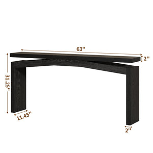 63-Inch Wooden Console Table for Entryway & Living Room