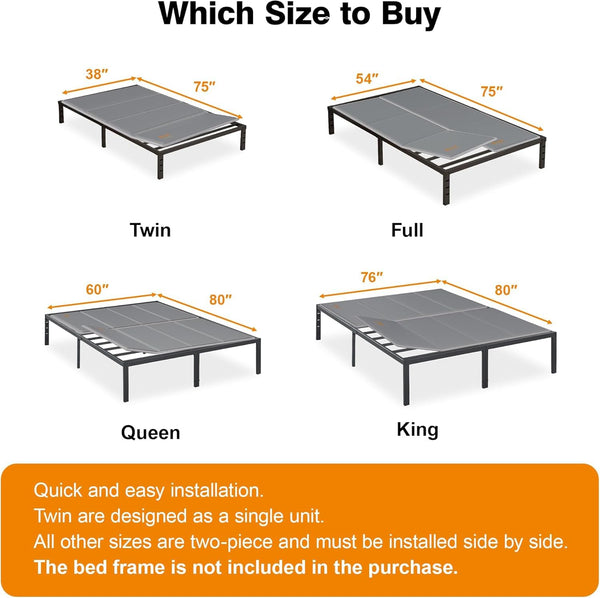 Bunkie Board with Anti-Slip Base – King, Full & Twin Sizes