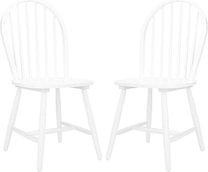 Windsor Farmhouse Dining Chairs Set of 2 – Spindle Back Solid Wood